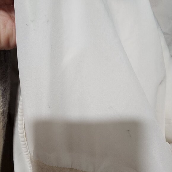 Chico's 100% Wool Jacket Sweater Size 0 Faux Leather Trim With Pockets - Picture 6 of 6